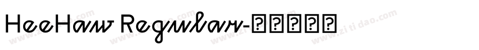 HeeHaw Regular字体转换